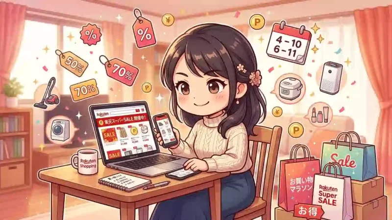 楽天スーパーSALEで家電を買うなら知っておきたい5つのコツ【損してた私の失敗談つき】 