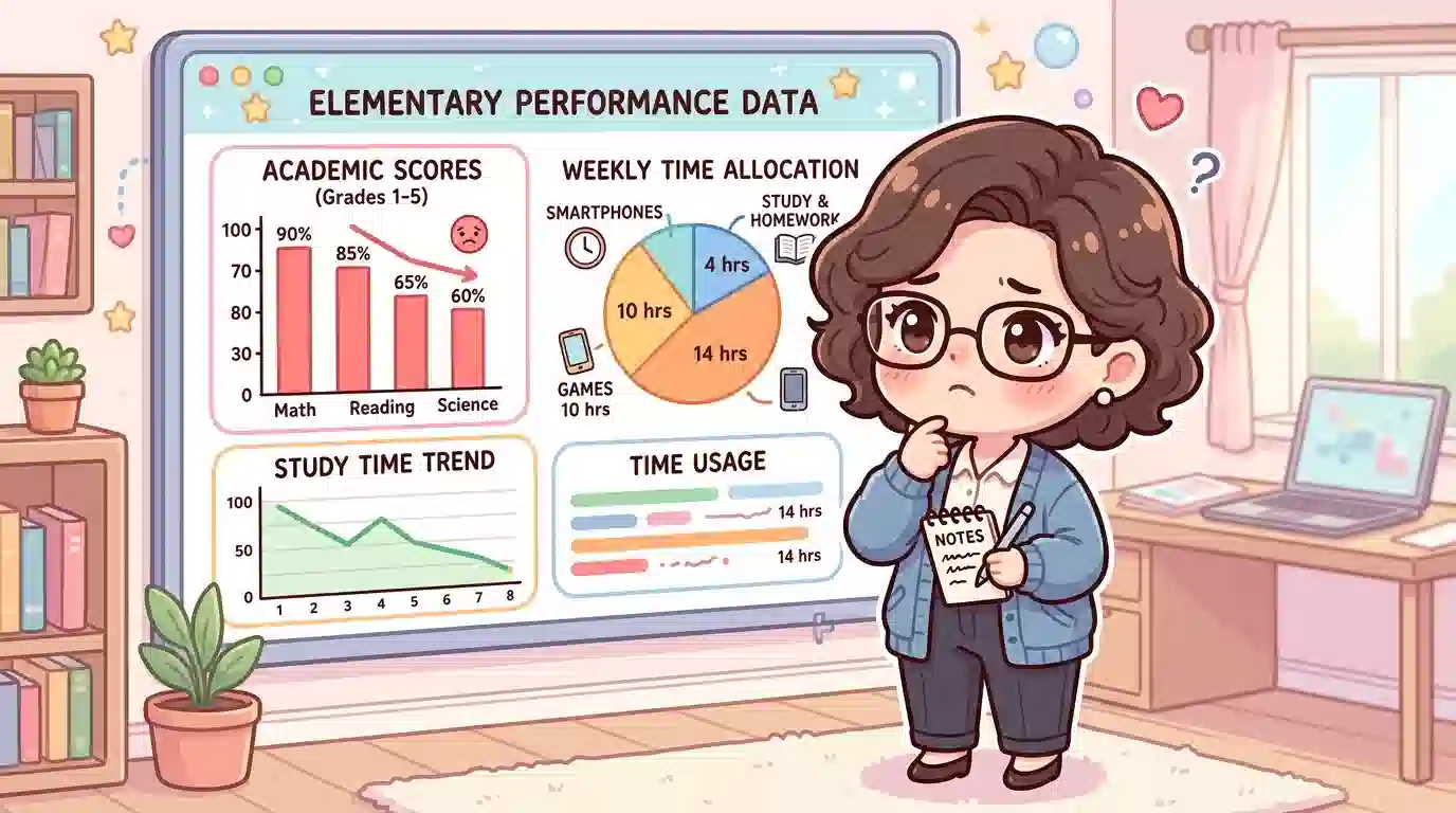 小学生の学力に関するデータイメージ