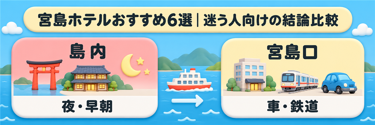 宮島ホテルおすすめ6選|迷う人向けの結論比較