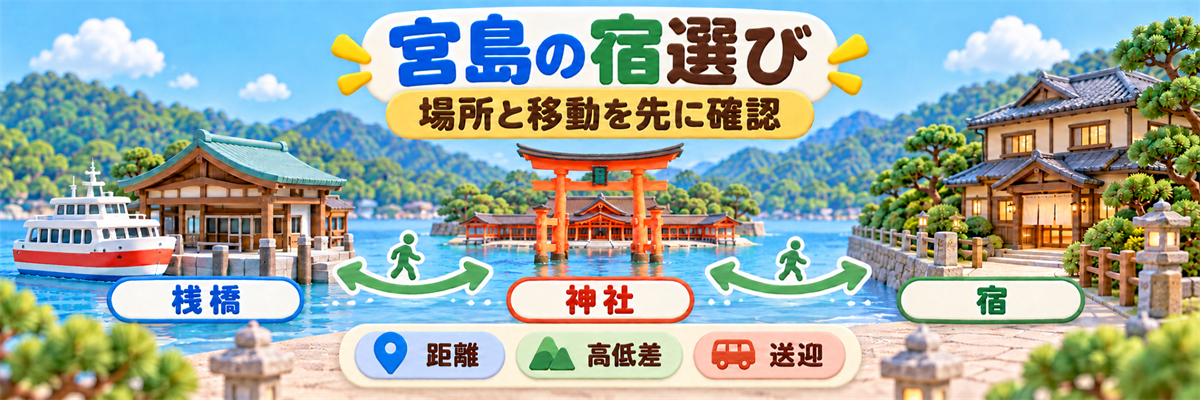 宮島の宿選び|場所と移動を先に確認