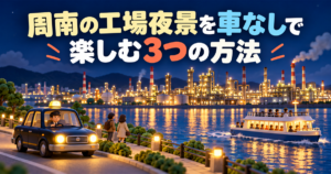周南の工場夜景を車なしで楽しむ3つの方法